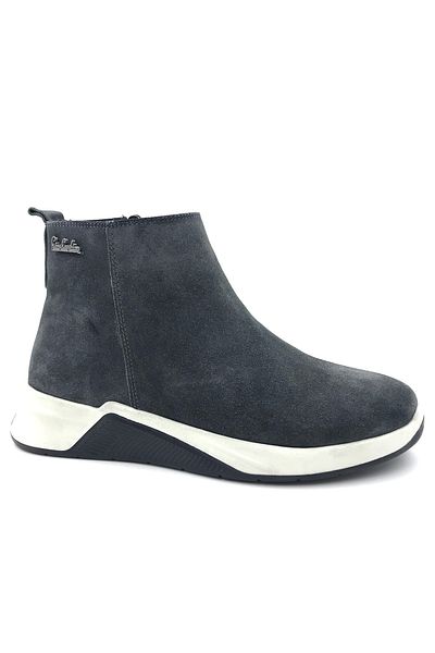 Pierre Cardin Men's Gray Suede Leather High-top Winter Boots411253