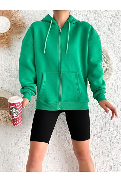 Noa Noa Світшот великого розміру з капюшоном на блискавці