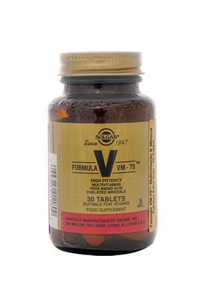 Solgar Formula Vm-75 - 30 TabletsMultivitaminand Mineral
