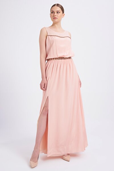 Balizza Blz-zincir Detaylı Maxi Elbise