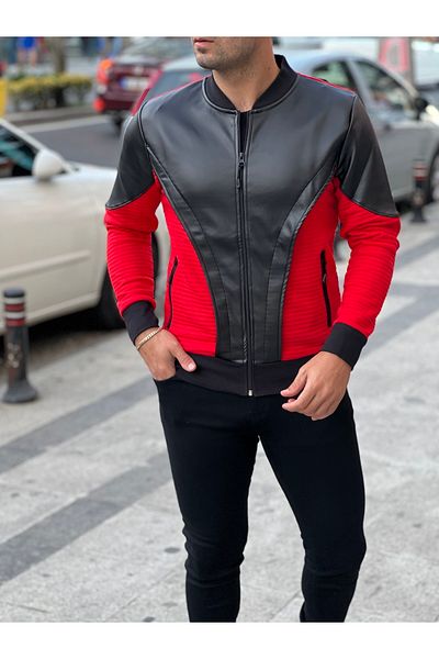 rvs moda Leather Detailed Coat