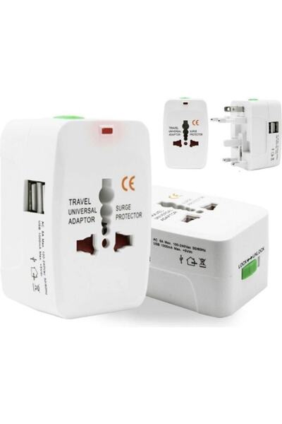 Genel Markalar Universal Akım Korumalı Çevirici Seyahat Türk Ingiliz Amerikan Asya Avrupa Çoklu Fiş Başlık Adaptör