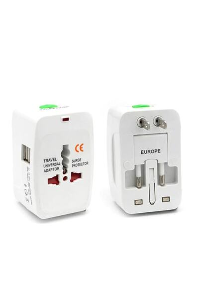 Genel Markalar Universal Akım Korumalı Çevirici Seyahat Türk Ingiliz Amerikan Asya Avrupa Çoklu Fiş Başlık Adaptör