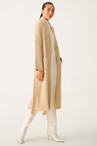 Perspective Mayra Light Beige Color Women's Knitwear Cardigan