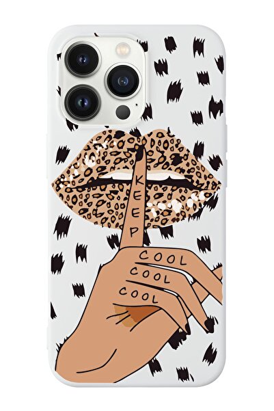 shoptocase Iphone 14 Pro Max Uyumlu Keep Cool Tasarımlı Içi Süet Lansman Tele...