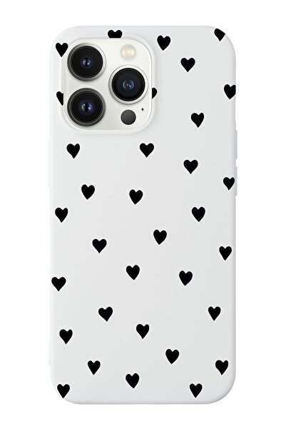 shoptocase Iphone 14 Pro Max Uyumlu Kalpler Tasarımlı Içi Süet Lansman Telefo...