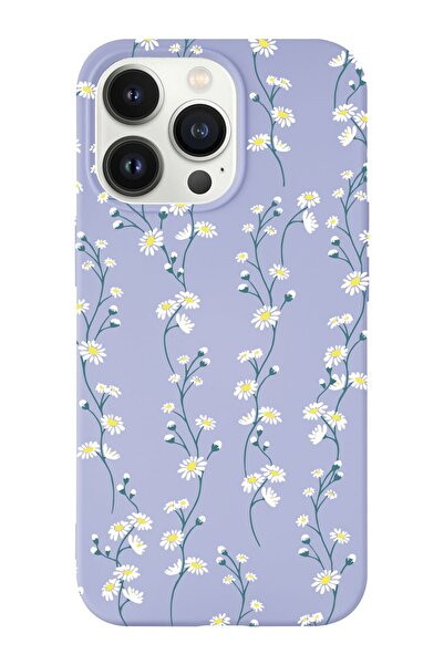 shoptocase Iphone 14 Pro Uyumlu Papatya Sarmaşığı Tasarımlı Içi Süet Lansman ...
