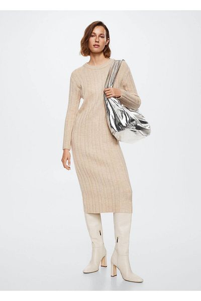 MANGO Woman Elastic Midi Dress