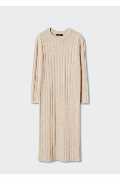 MANGO Woman Lastikli Midi Boy Elbise