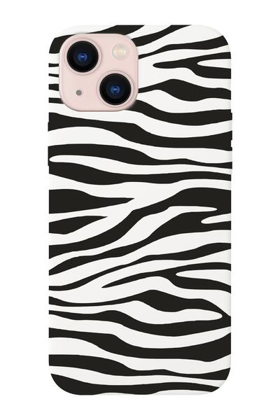 shoptocase iPhone 14 Plus Compatible Horizontal Zebra Design Suede Launch Pho...