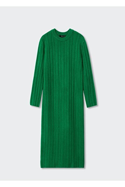 MANGO Woman Lastikli Midi Boy Elbise