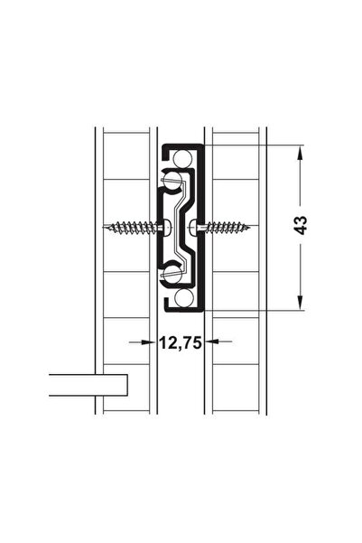 Hafele Bilyalı Teleskopik Ray 45mmx50cm