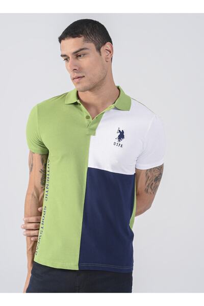 U.S. Polo Assn. Polo Guler Verde Tricou Polo pentru bărbați T-miyaza