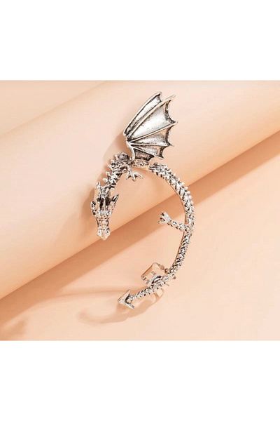 Köstebek Halloween Gothic Punk Winged Dragon Cartilage Cuff Earrings