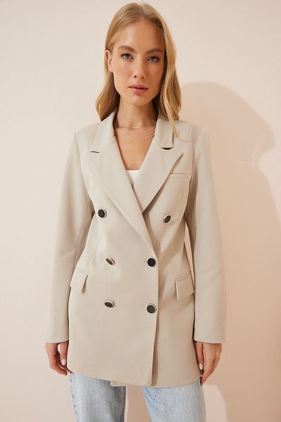Happiness İstanbul Blazer - Beige - Relaxed Fit