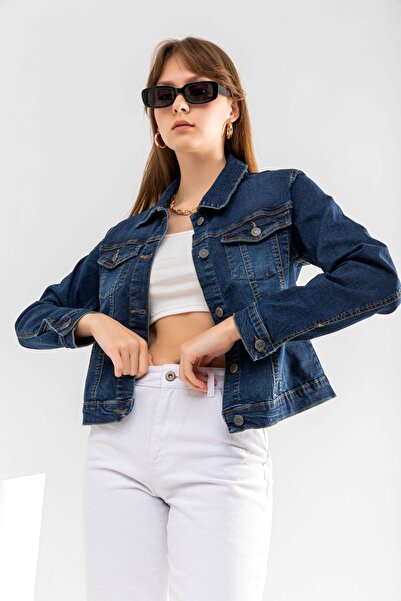 JEANS STAR Kadın Mavi Denim Ceket