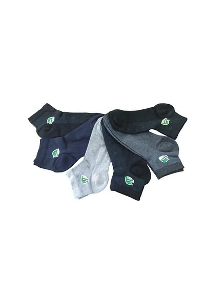 Leement Ciorapi bărbați cu 6 perechi de papuci din bambus jacquard