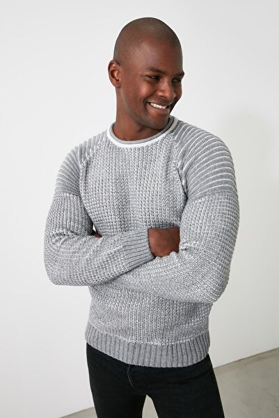 Trendyol Collection Pullover - Grau - Slim