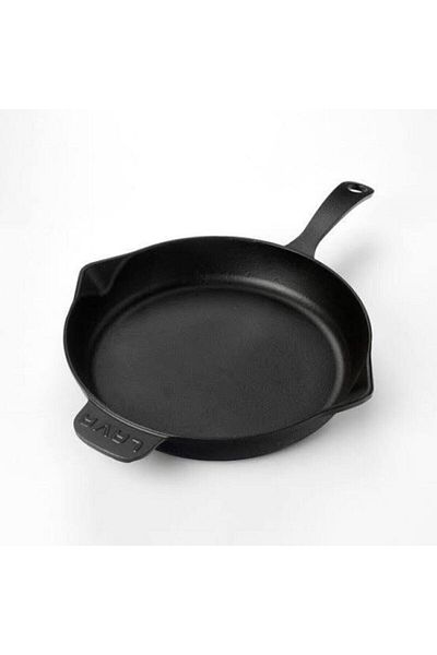 Lava Flat Cast Iron Pan with Handle 28 Cm