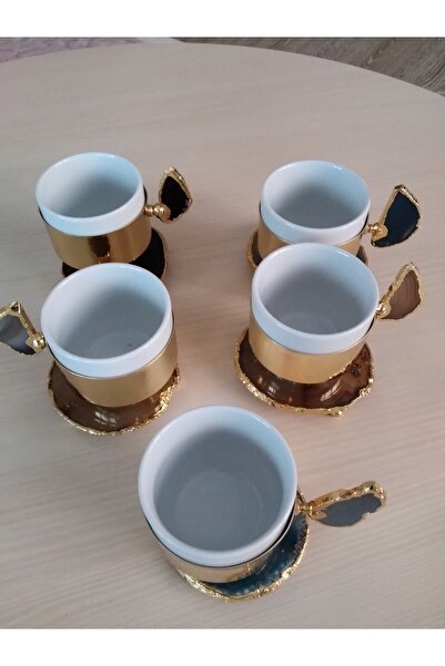 Angel Tasarım Doğaltaş Nescafe Seti