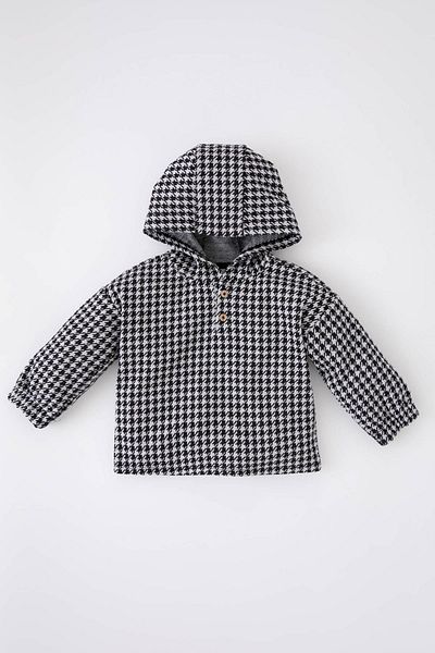DeFacto Baby Boy Checkered Long Sleeve Sweatshirt