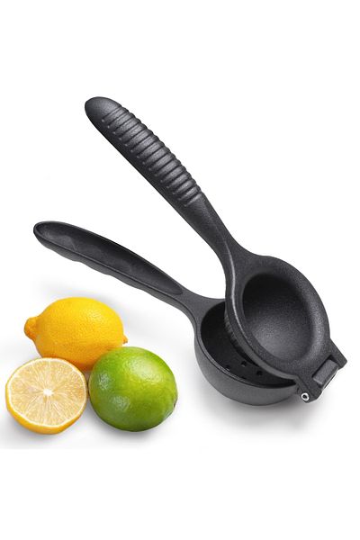 Lira Cast Metal Quality Lemon Squeezer - Matte Black