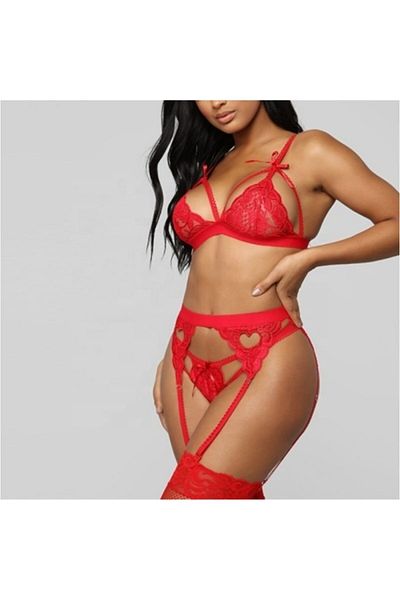 SAVAGEDOTH Lacy Fancy Garter Set