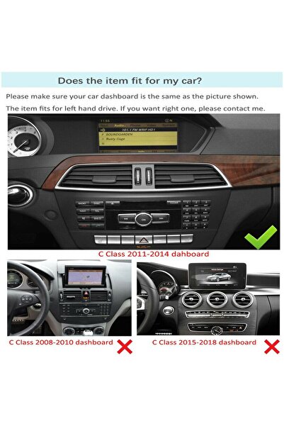 demirusta Benz C-class W204 2011-14 Carplay+and.auto Navigasyon Dvd Kamera