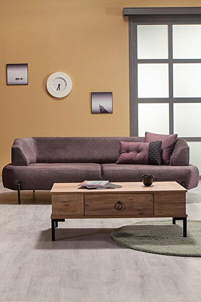 Modalife Romeo Üçlü Kanepe Yataklı -mor