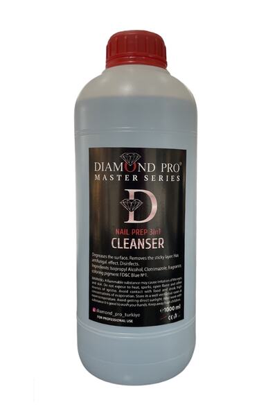 DIAMOND PROFESSIONAL Tırnak Temizleme, Dezenfekte Etme Ve Yapışkan Kat Silme 1 Litre Dolum Şişesi