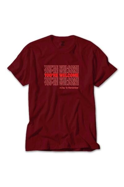 Z zepplin A Day Remember You Are Welcome Type Tricou roșu