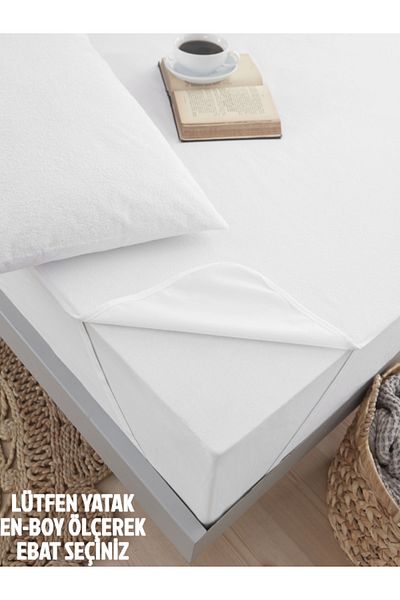VESSİNOHOME Mattress Mattress 4 Corner Rubber Micro Water Liquid Proof Anti Sweat Single and Double Mattress Protector 11 Sizes