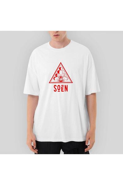 Z zepplin Оувърсайз бяла тениска Soen Lotus