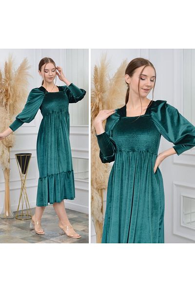 CİXAPLE Imported Elastic Velvet Dress