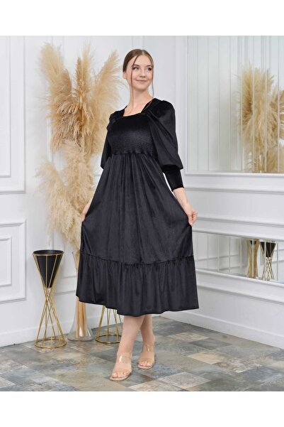 CİXAPLE Εισαγόμενο βελούδινο φόρεμα Gipeli