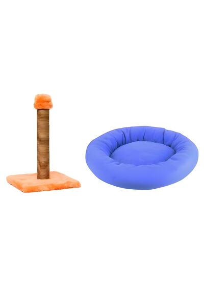 CatMozz Kedi Tırmalama Tahtası 40 Cm Ve Kedi Köpek Simit Yatağı 50 Cm 2'li Set