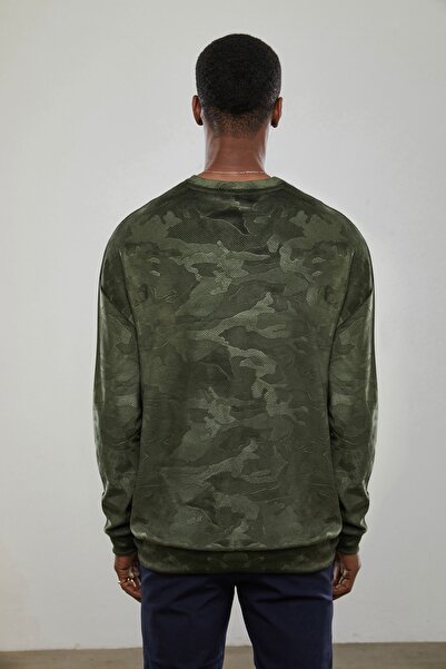 Dear Deer Kamuflaj Velvet Sweatshirt