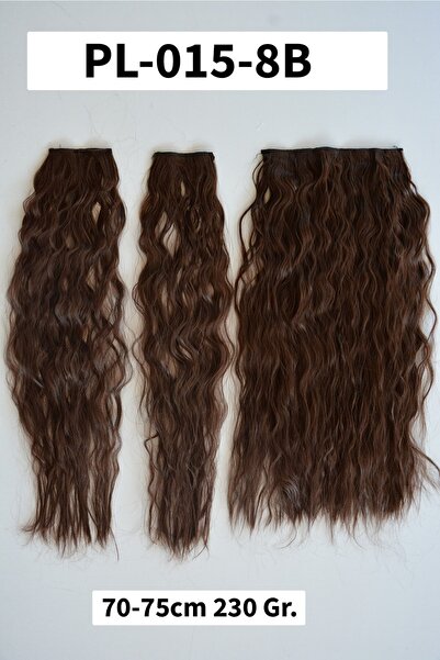 8 Kadına Dair Herşey Kahverengi Afro Dalgalı Uzun Yarım Ay Saç – 3 Parça Çıt ...