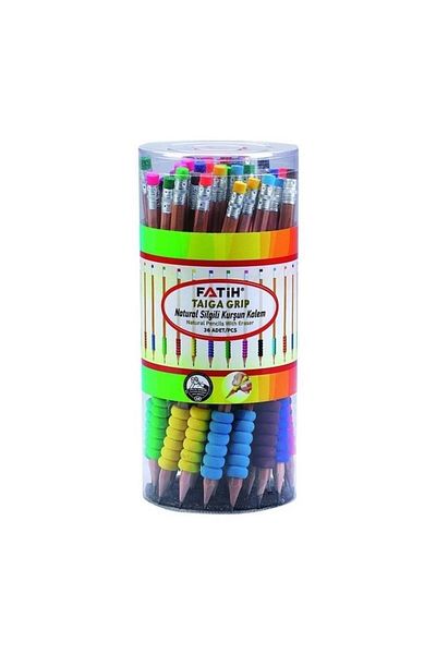 Fatih Pencil Taiga Natural Colored Eva Grip with Eraser 36 Pieces