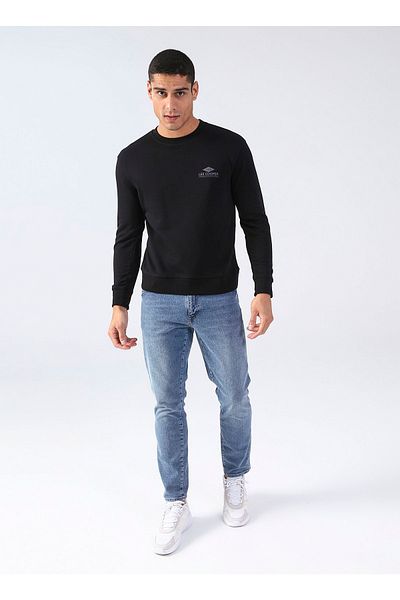 Lee Cooper Ανδρικό φούτερ O Neck Black 231 Lcm241029 Neil S
