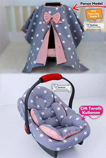 Umaybebek 3 Parça - Puset Örtüsü, Bel Destekli Puset Minderi, Puset Çarşafı, ...