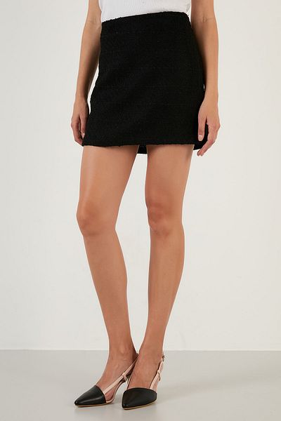 Lela High Waist Zipper Slim Fit Mini Tweed Skirt 42190521