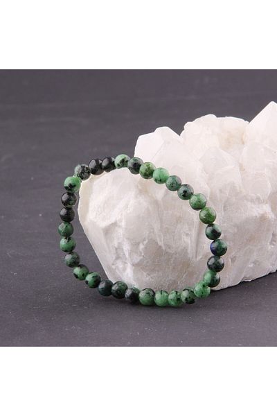 ALAVAN Anyolite 6mm Natural Stone Bracelet - Crystal Accessory, Healing Vibration Therapy, Premium Quality