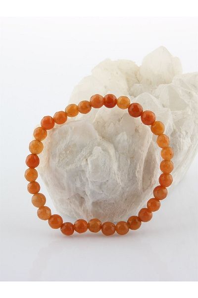 ALAVAN Orange Aventurine Natural Stone Bracelet 6mm, Crystal Accessory, Healing Vibration Therapy