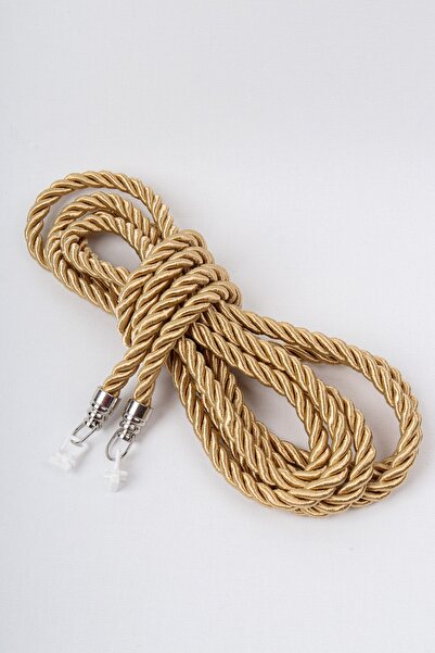 Saççax Exclusive Altın Renk Klasik Kordon Kruvaze Tül Perde Fon Toplama Halat...