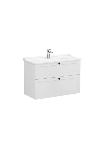 VitrA Root Classic 68891 Lavabo Dolabı, Iki Çekmeceli, Mat Açık Gri, 100 Cm
