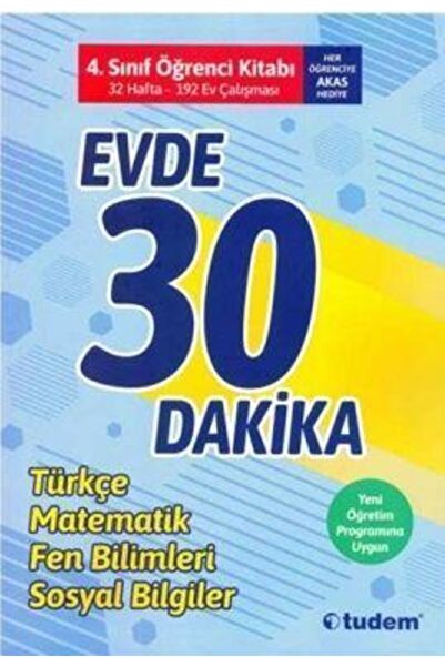 Tudem Eğitim Yayınevi Tudem 4. Sınıf Evde 30 Dakika