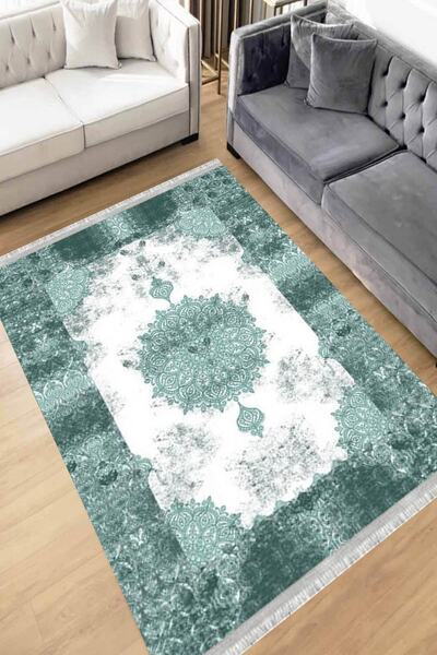 Motto Rug Store Eko Dijital Baskı Yıkanabilir Kaymaz Taban Dekoratif Salon Ha...