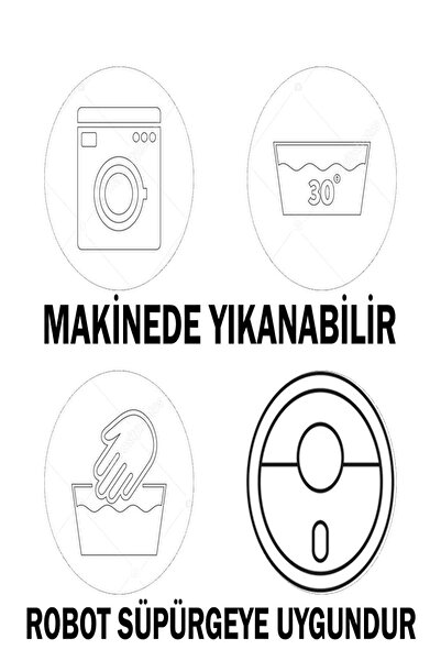 Motto Rug Store Eko Dijital Baskı Yıkanabilir Kaymaz Taban Dekoratif Salon Halısı Mutfak Halısı Yolluk