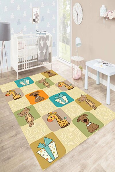 Motto Rug Store Eko Dijital Baskı Kaymaz Taban Dekoratif Makinede Yıkanabilir...